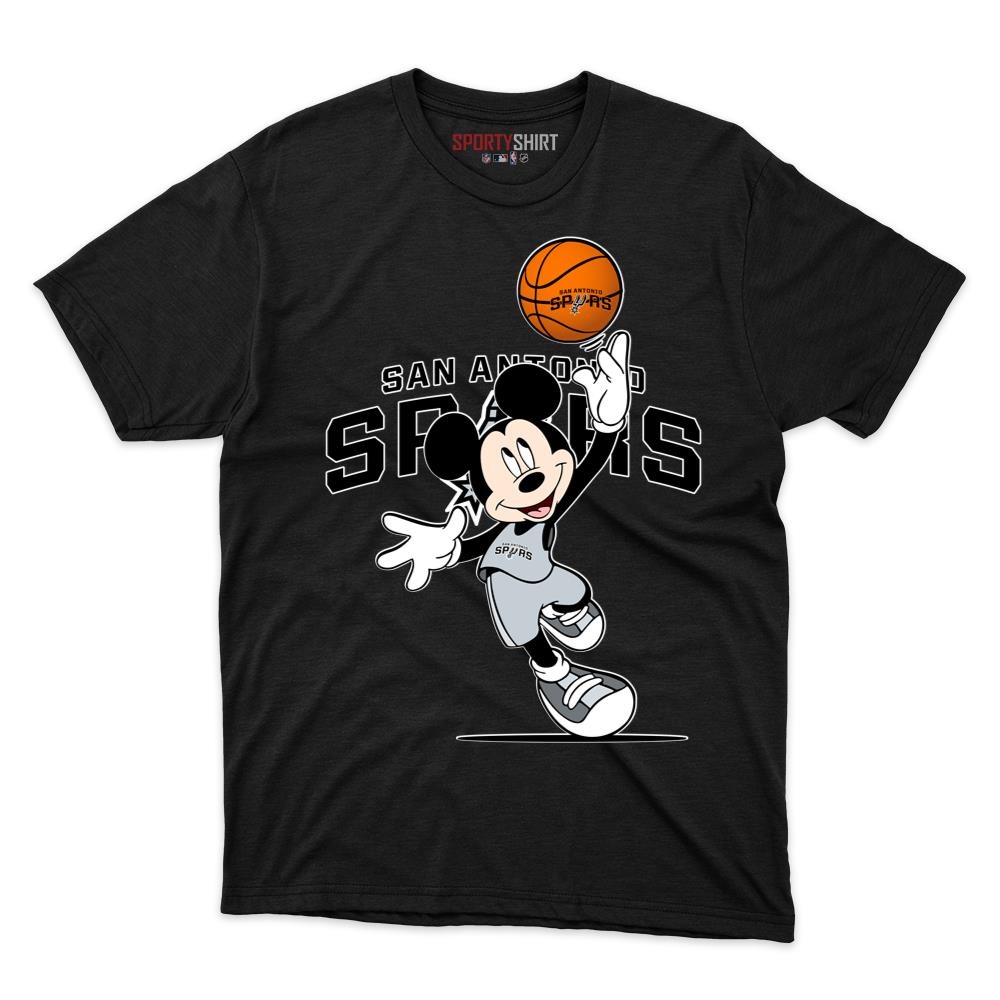 San Antonio Spurs Classic Mouse Player Unisex Shirt, Disney Cartoon Cotton Graphic Tee, Game Day Fan Gift