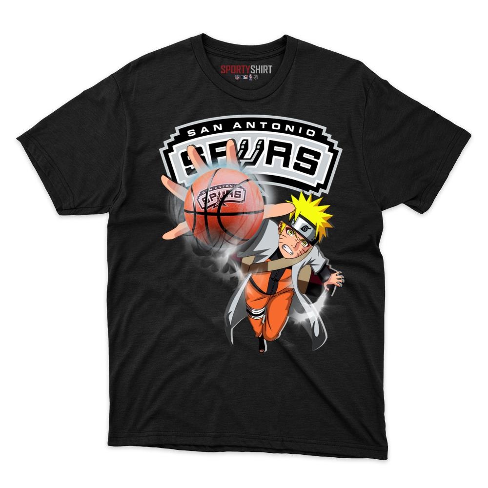 San Antonio Spurs Naruto Uzumaki Ninja Unisex Shirt, Anime Crossover Cotton Graphic Tee, Game Day Fan Gift