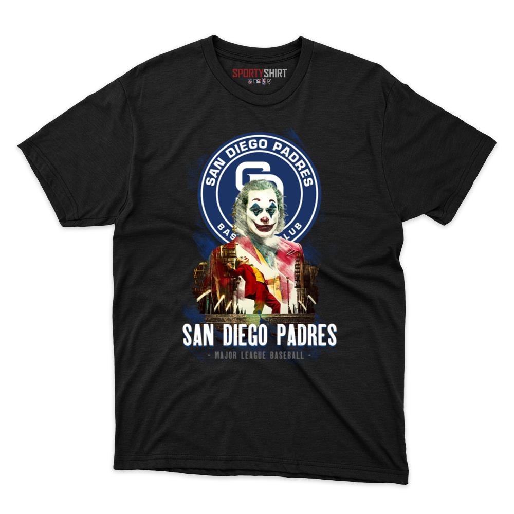 San Diego Padres Put On A Happy Face Joker Unisex Cotton Graphic Tee, Funny Fan Shirt for Game Day