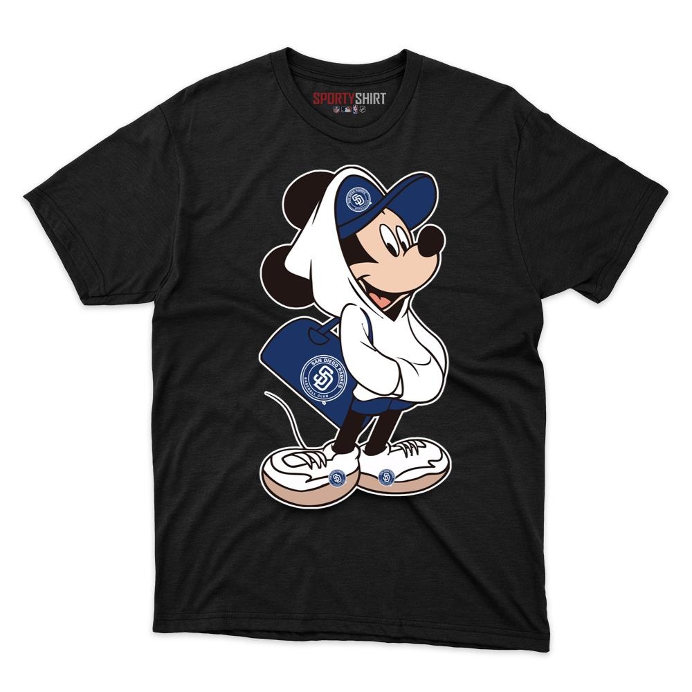 San Diego Padres Mickey Mouse Disney Cartoon Unisex Cotton Graphic Tee, Fan Shirt for Game Day