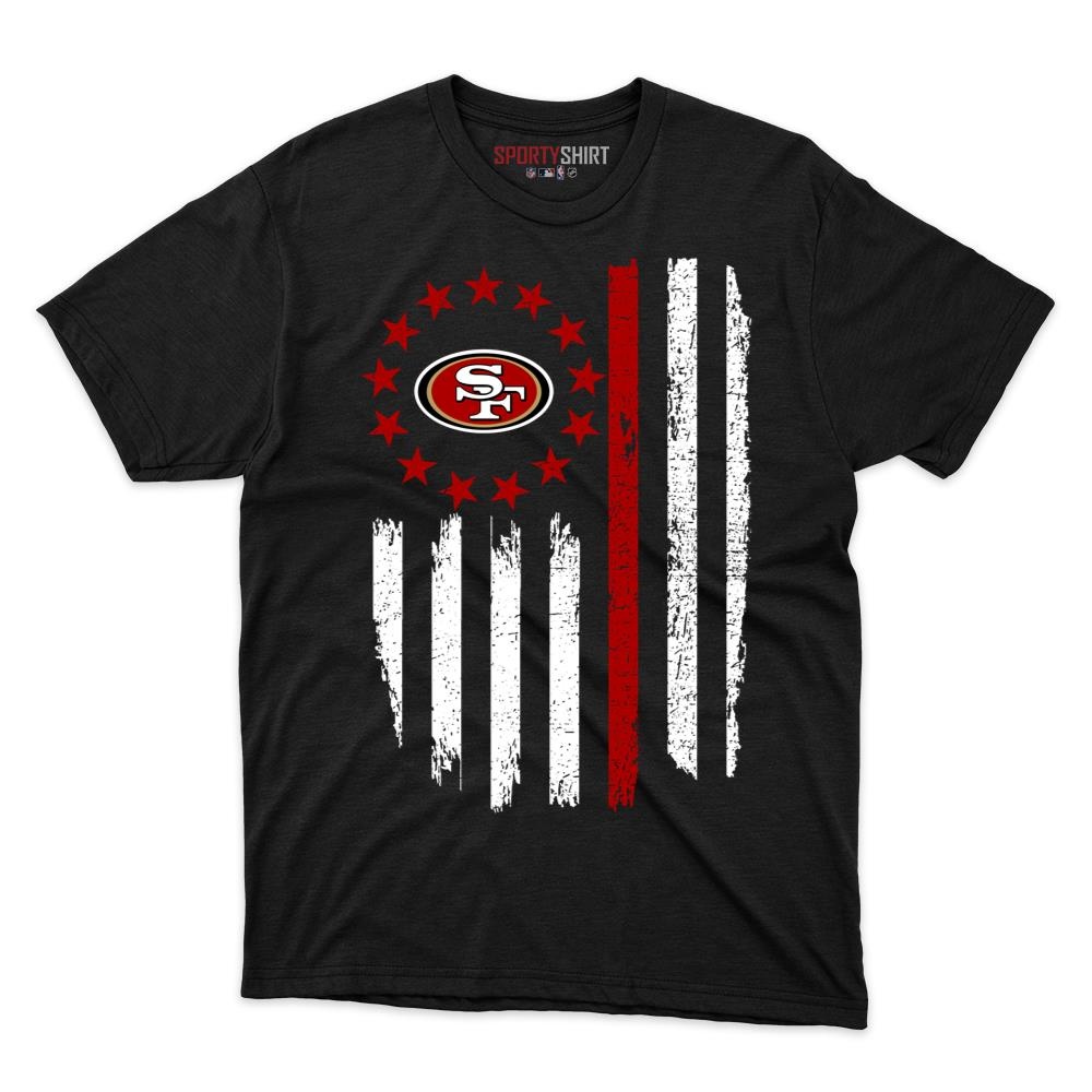 San Francisco 49ers Betsy Ross Flag Patriotic Unisex Cotton Graphic Tee, Fan Shirt for Game Day