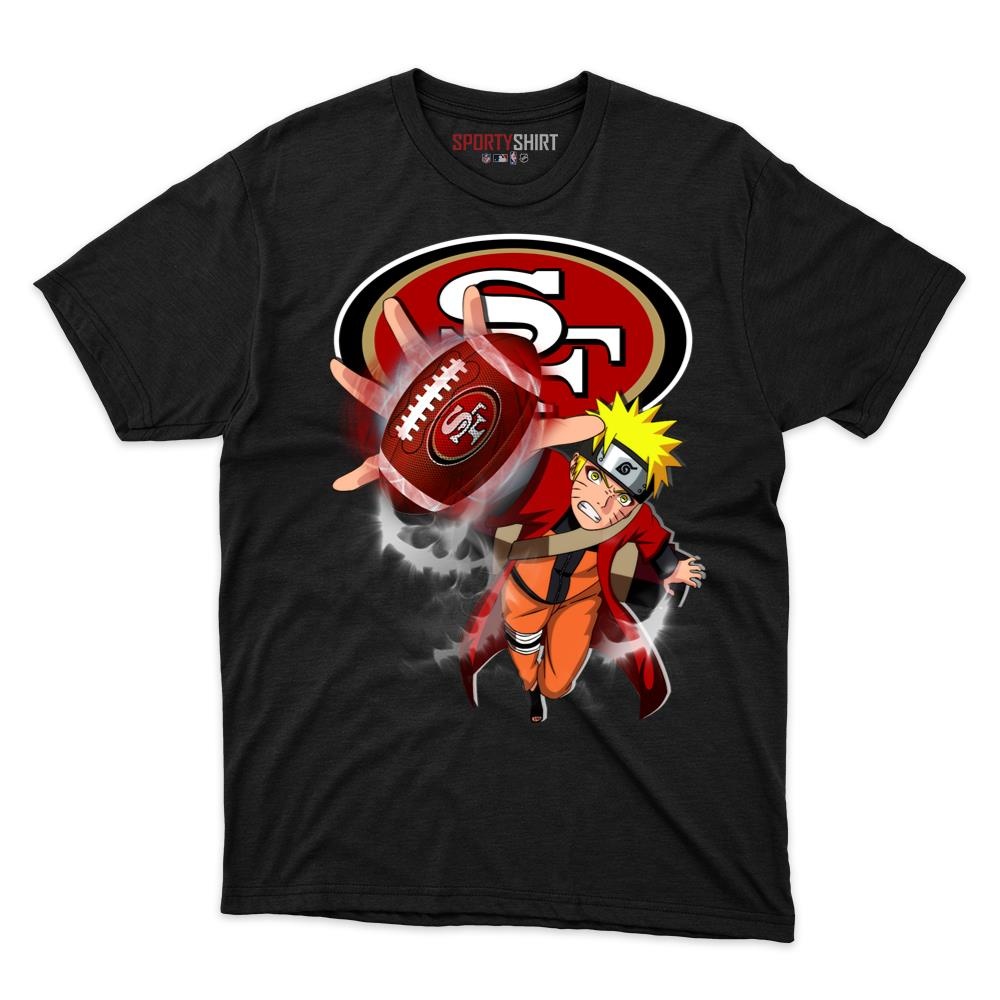 San Francisco 49ers Naruto Uzumaki Ninja Anime Unisex Cotton Graphic Tee, Fan Shirt for Game Day