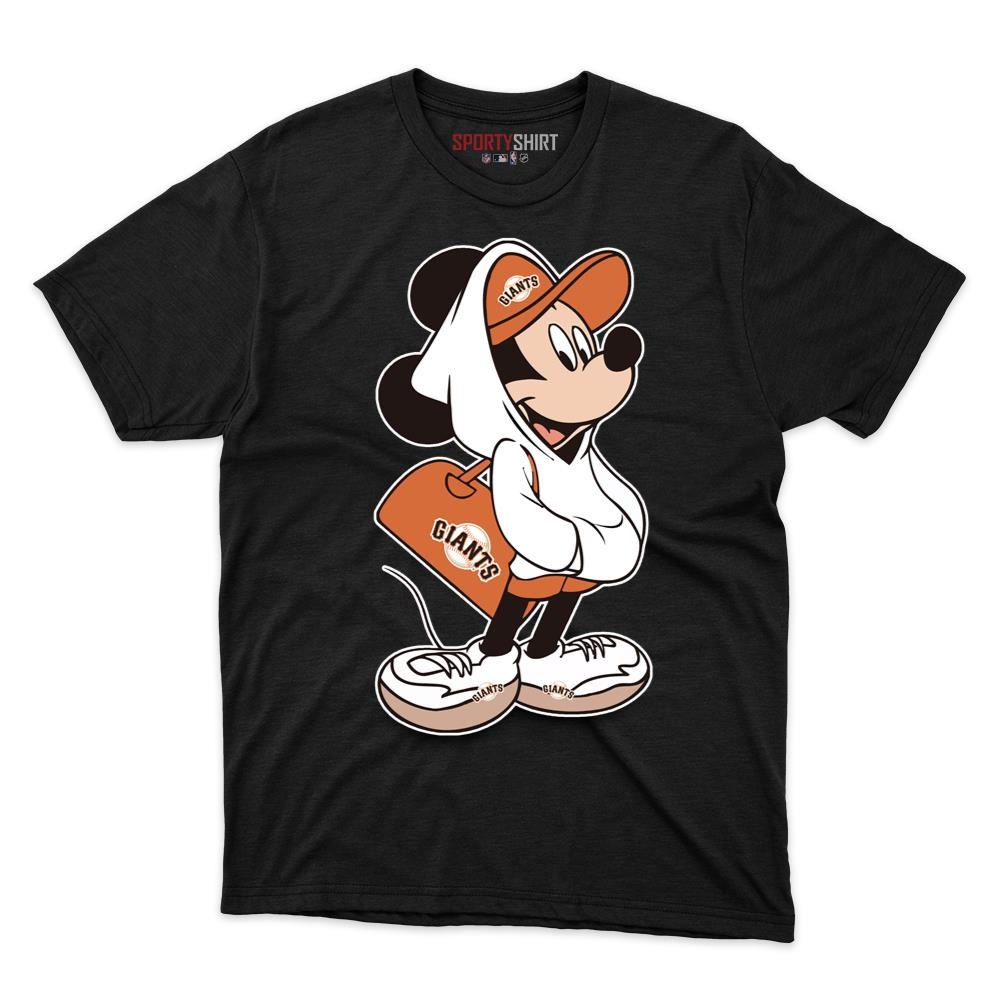 San Francisco Giants Mickey Mouse Disney Cartoon Unisex Cotton Graphic Tee, Fan Shirt for Game Day