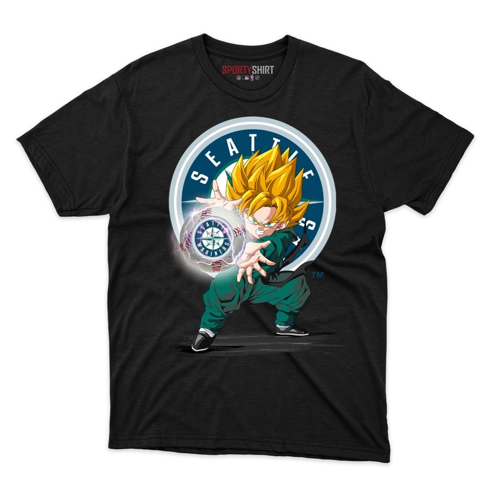 Seattle Mariners Goku Dragon Ball Z Anime Unisex Cotton Graphic Tee, Fan Shirt for Game Day