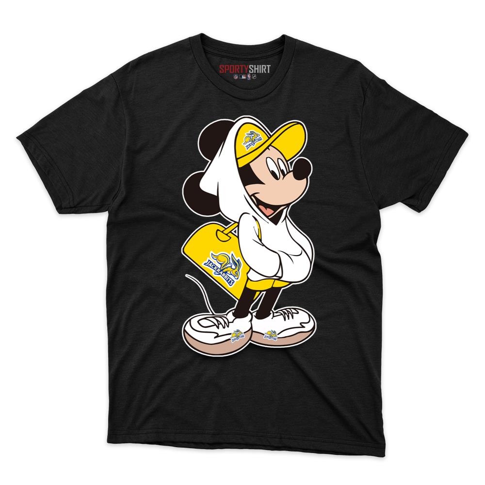 South Dakota State Jackrabbits Mickey Mouse Disney Cartoon Unisex Cotton Graphic Tee, Fan Shirt for Game Day