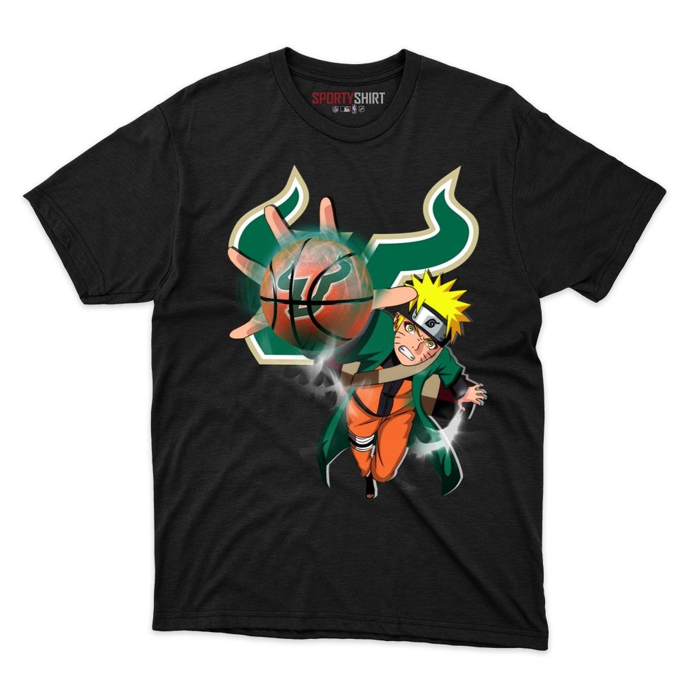 South Florida Bulls Naruto Uzumaki Ninja Anime Unisex Cotton Graphic Tee, Fan Shirt for Game Day