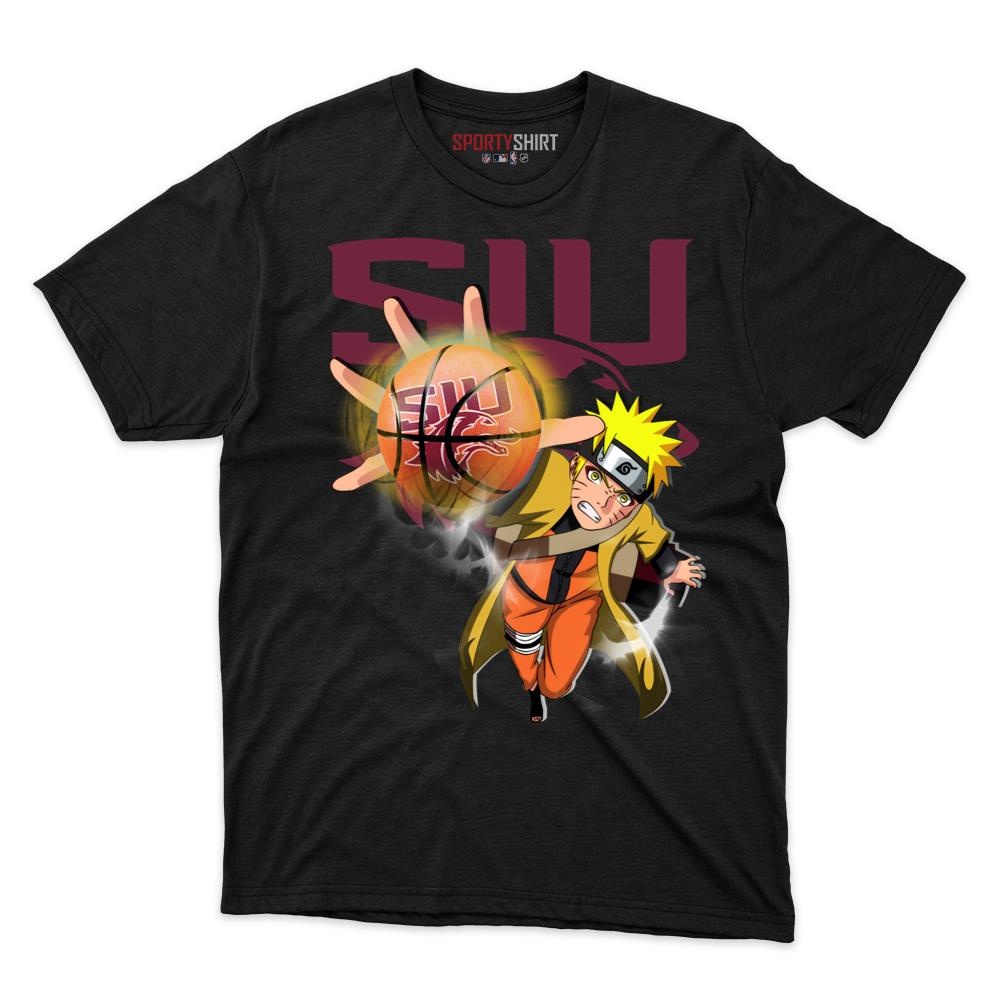 Southern Illinois Salukis Naruto Uzumaki Ninja Anime Unisex Cotton Graphic Tee, Fan Shirt for Game Day