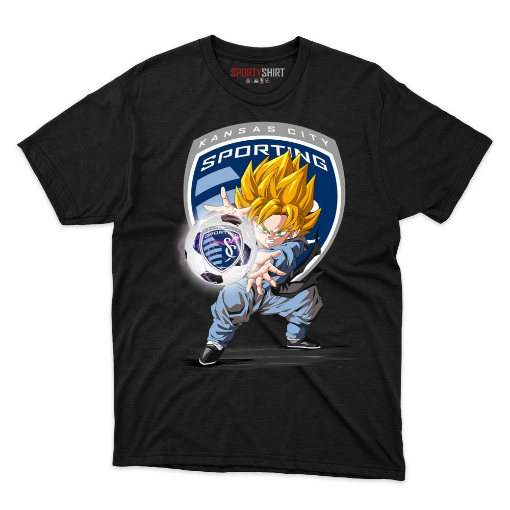 Sporting Kansas City MLS Goku Dragon Ball Z Unisex Cotton Graphic Tee, Anime Shirt, Game Day Fan Gift