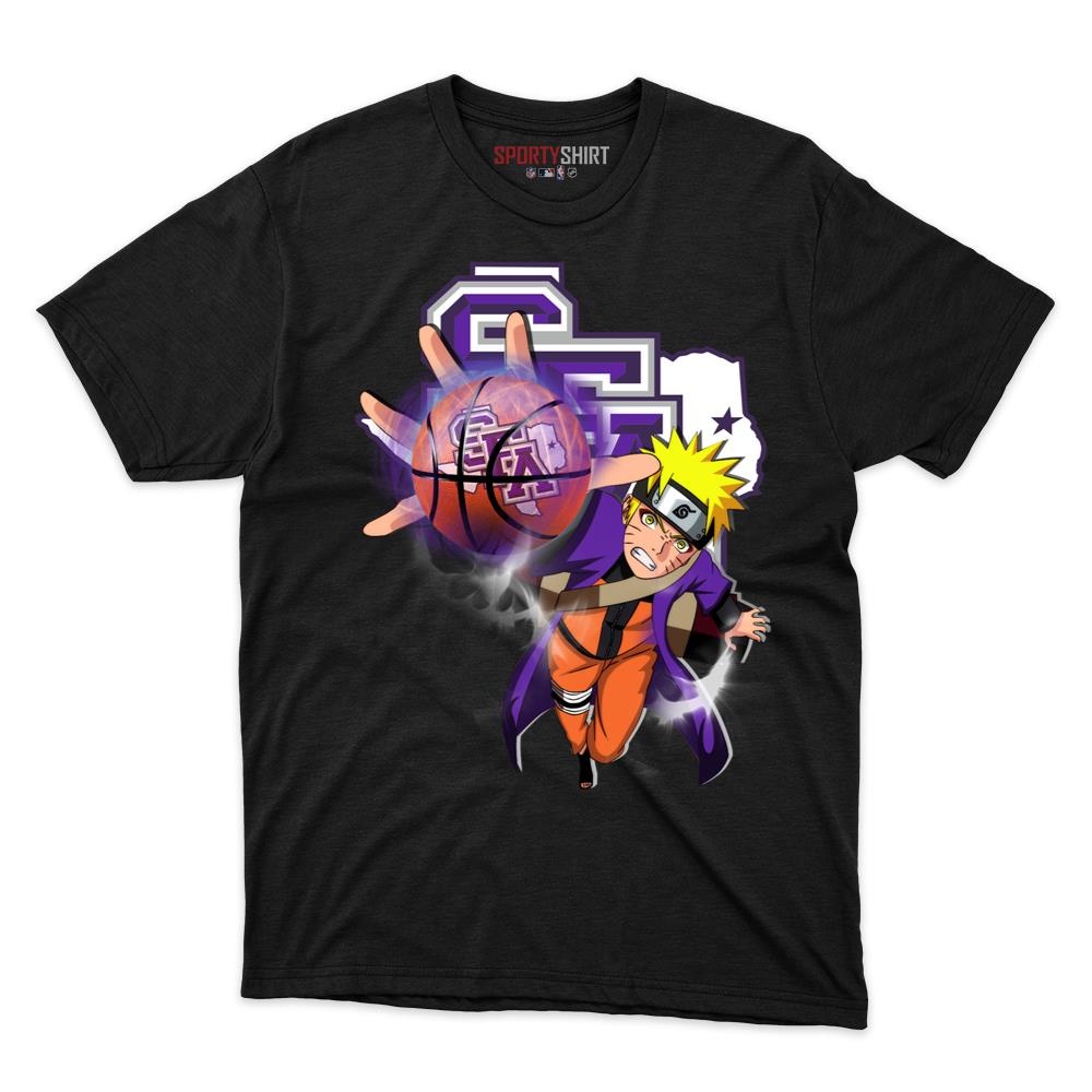Stephen F Austin Lumberjacks Naruto Unisex Cotton Graphic Tee, Anime Ninja Shirt for Game Day Fans