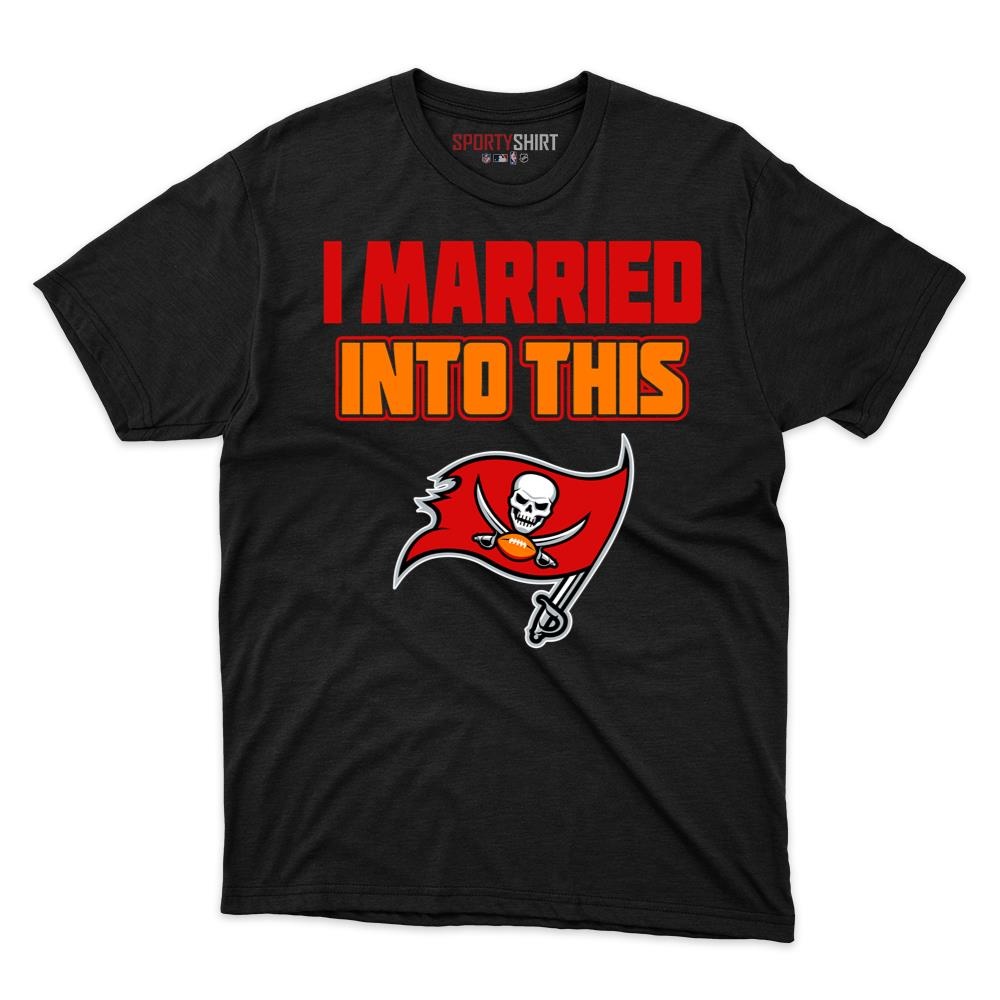 Tampa Bay Buccaneers I Married Into This Unisex Cotton Graphic Tee, Funny Football Shirt, Gift for In-Laws