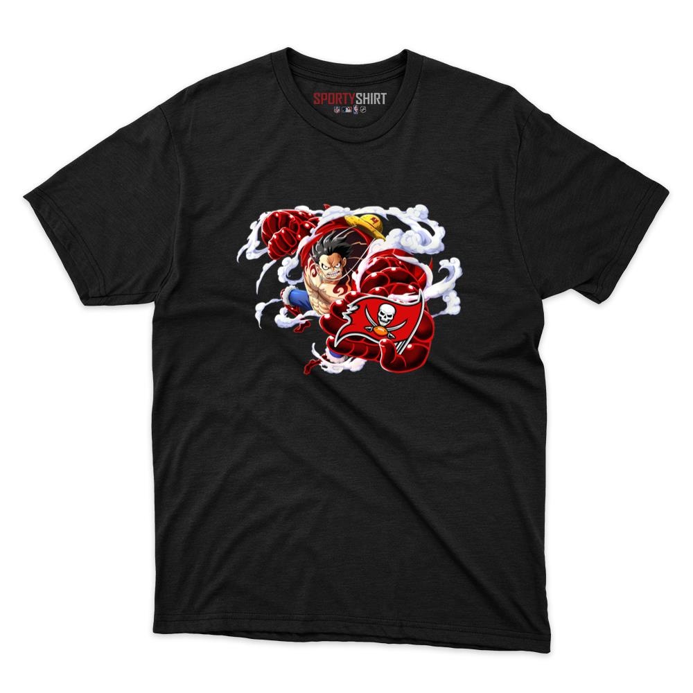 Tampa Bay Buccaneers Monkey D Luffy Gear One Piece Unisex Cotton Graphic Tee, Anime Shirt, Game Day Gift