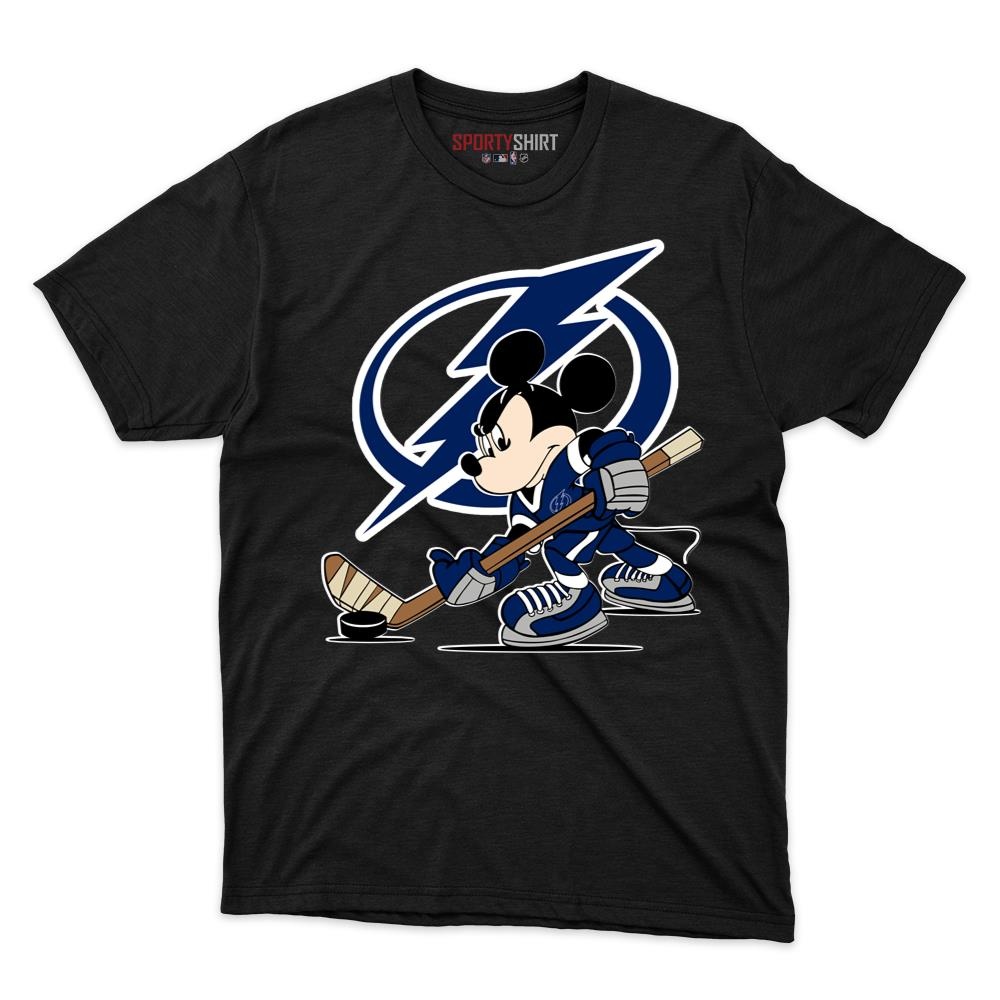 Tampa Bay Lightning Mickey Mouse Player Unisex Cotton Graphic Tee, Disney Cartoon Shirt, Game Day Gift