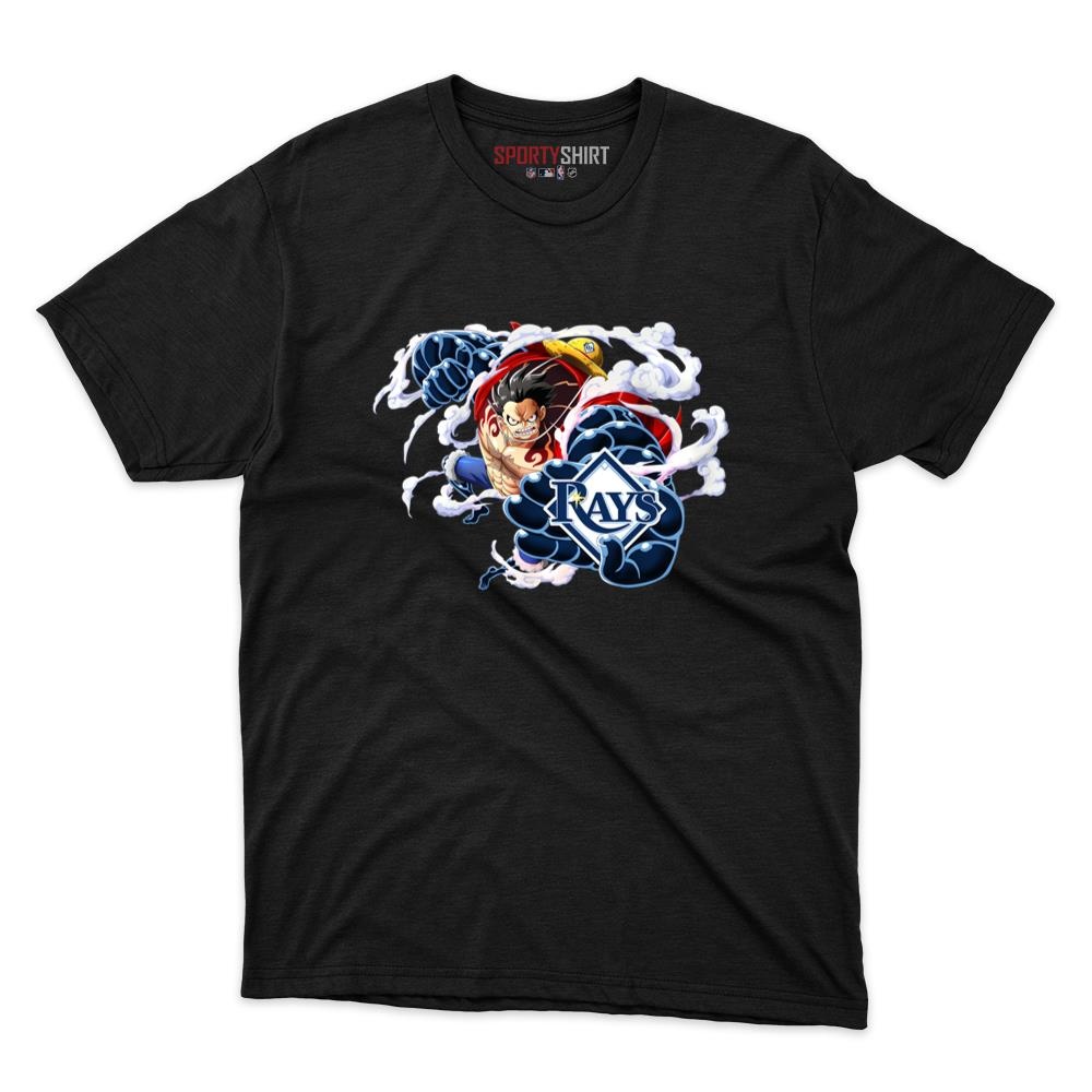 Tampa Bay Rays Monkey D Luffy Gear One Piece Unisex Cotton Graphic Tee, Anime Shirt, Game Day Fan Gift
