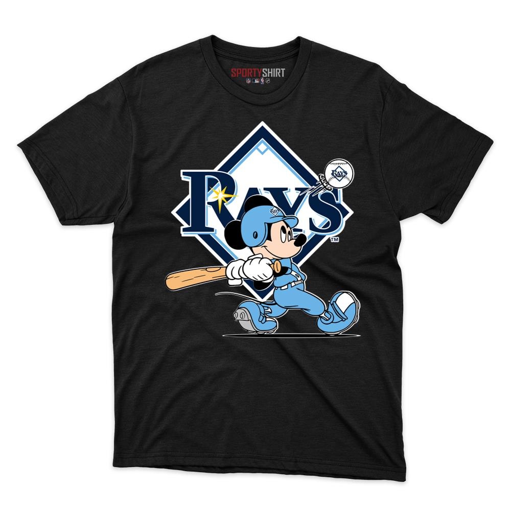 Tampa Bay Rays Mickey Mouse Player Unisex Cotton Graphic Tee, Disney Cartoon Shirt, Game Day Fan Gift