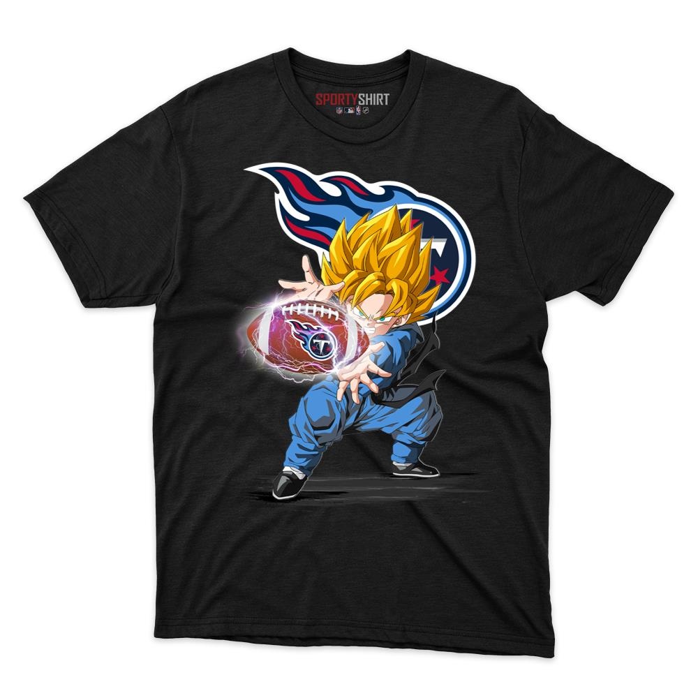 Tennessee Titans Goku Dragon Ball Z Unisex Cotton Graphic Tee, Anime Crossover Shirt, Game Day Gift