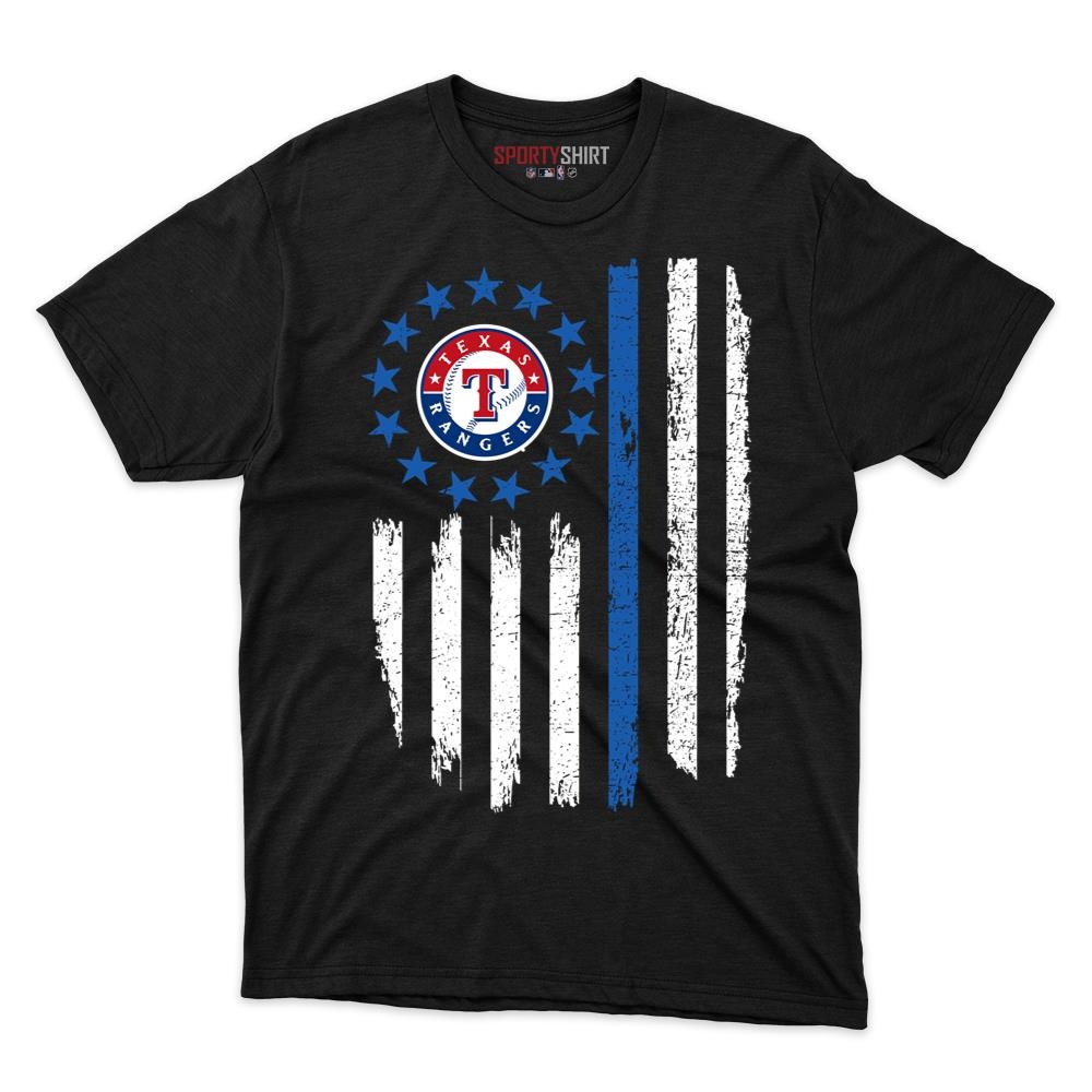 Texas Rangers Betsy Ross Flag Unisex Cotton Graphic Tee, Patriotic Baseball Shirt, Game Day Fan Gift