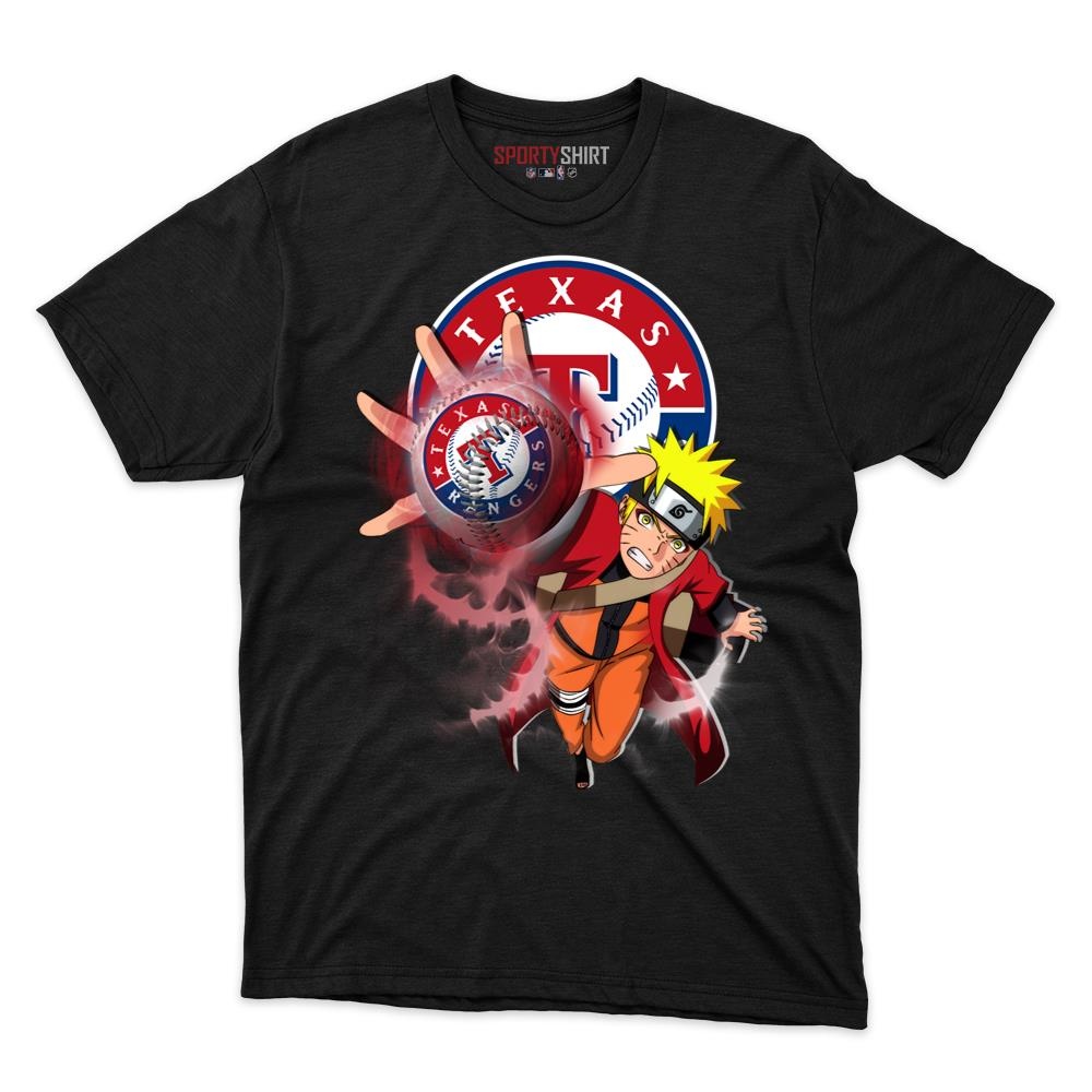 Texas Rangers Naruto Hokage Shirt, Unisex Cotton Anime Ninja Graphic Tee, Baseball Game Day Fan Gift