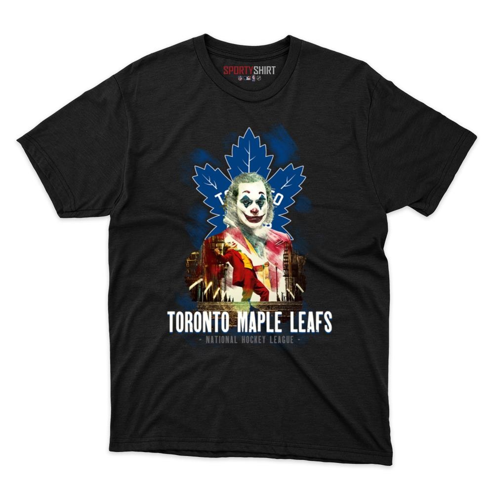 Toronto Maple Leafs Put On A Happy Face Joker Shirt, Funny Unisex Cotton Graphic Tee, Game Day Fan Gift
