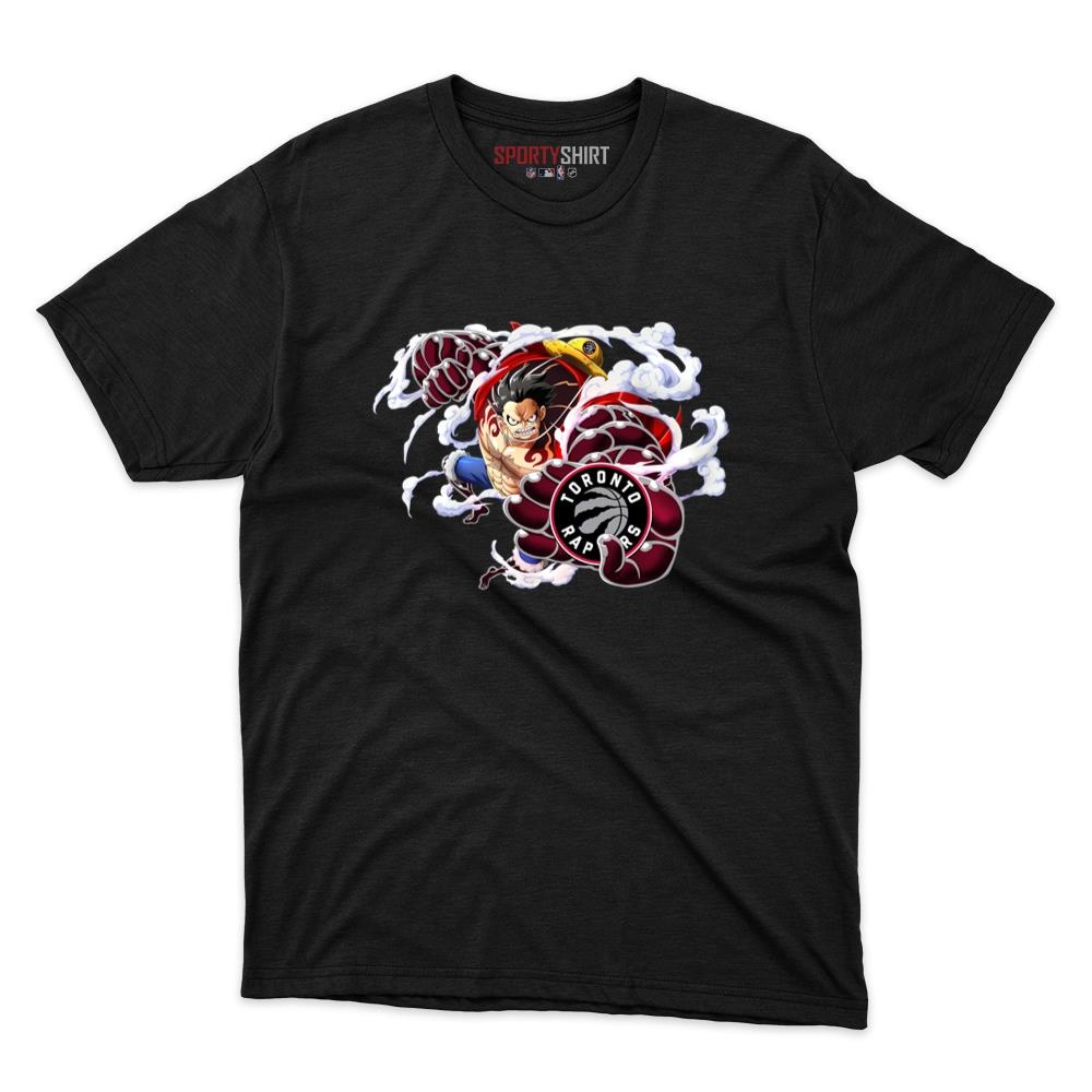 Toronto Raptors Monkey D Luffy Gear One Piece Shirt, Unisex Cotton Anime Pirate Crew Graphic Tee for Fans