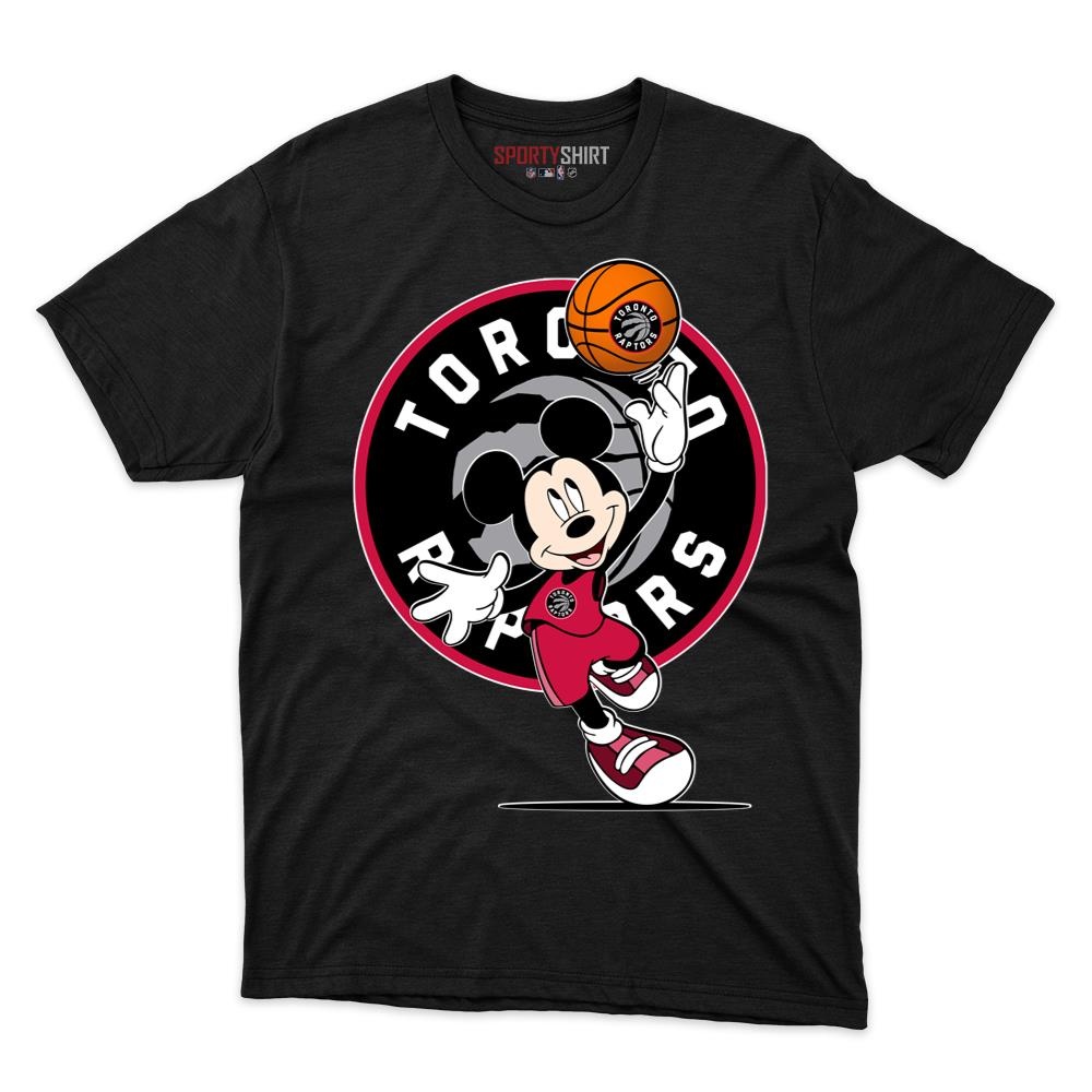 Toronto Raptors Mickey Mouse Player Shirt, Unisex Cotton Cartoon Graphic Tee, Basketball Game Day Gift