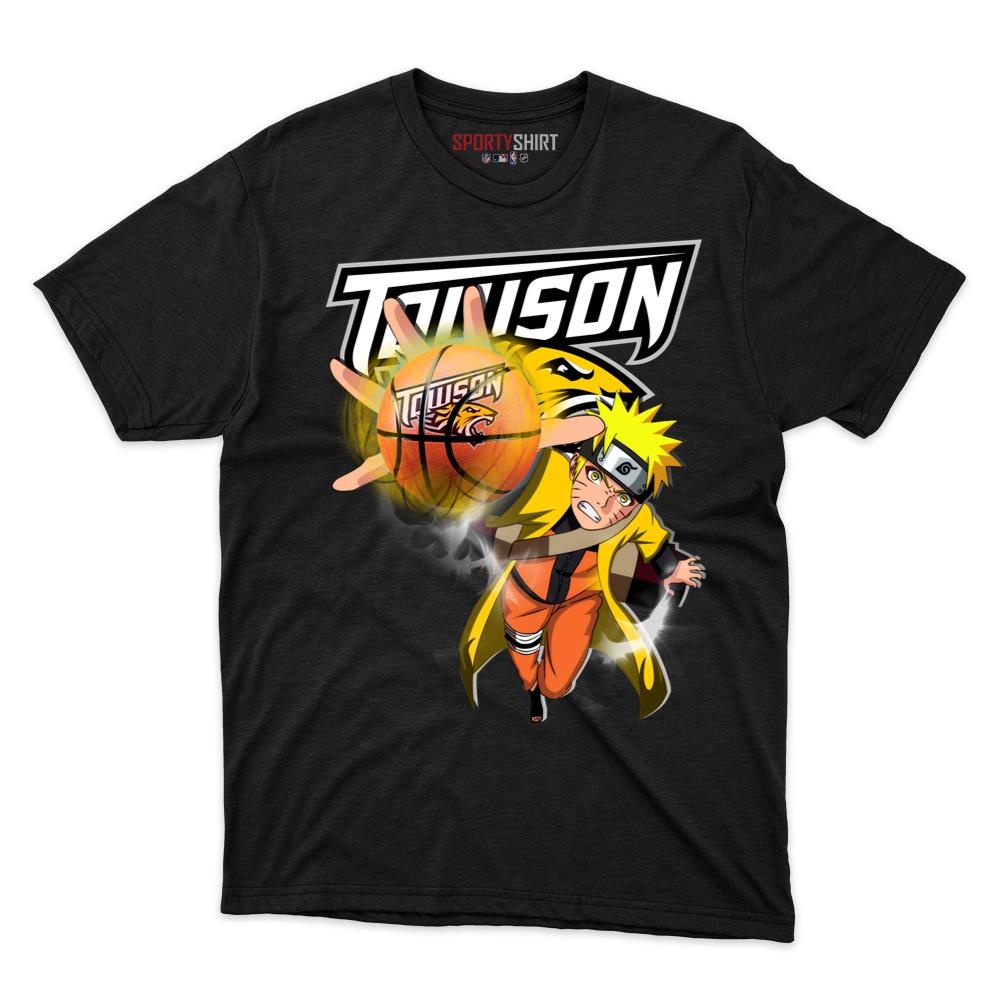 Towson Tigers Naruto Ninja Shirt, Unisex Cotton Anime Graphic Tee for College Game Day Fans