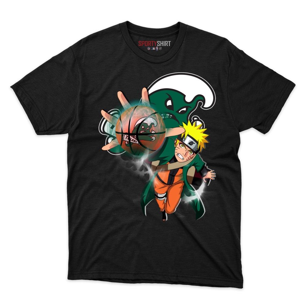Tulane Green Wave Naruto Ninja Shirt, Unisex Cotton Anime Graphic Tee for College Game Day Fans