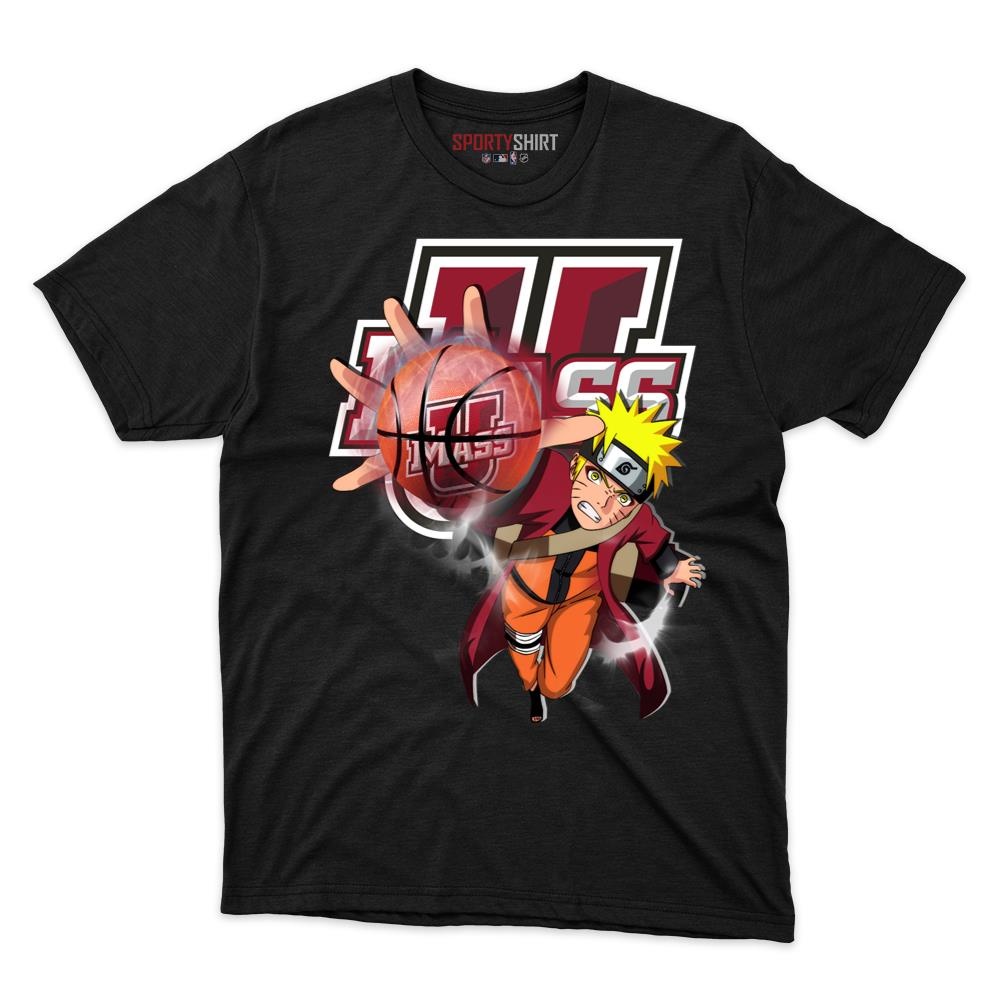UMass Minutemen Naruto Ninja Shirt, Unisex Cotton Anime Graphic Tee for College Game Day Fans