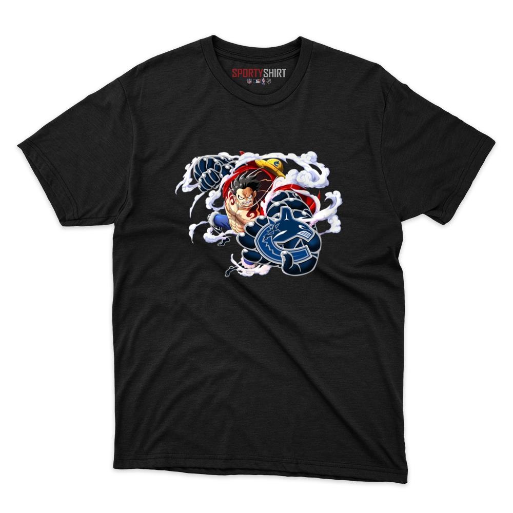 Vancouver Canucks Monkey D Luffy Gear Five One Piece Unisex Cotton Tee, Anime Graphic Shirt, Fan Gift