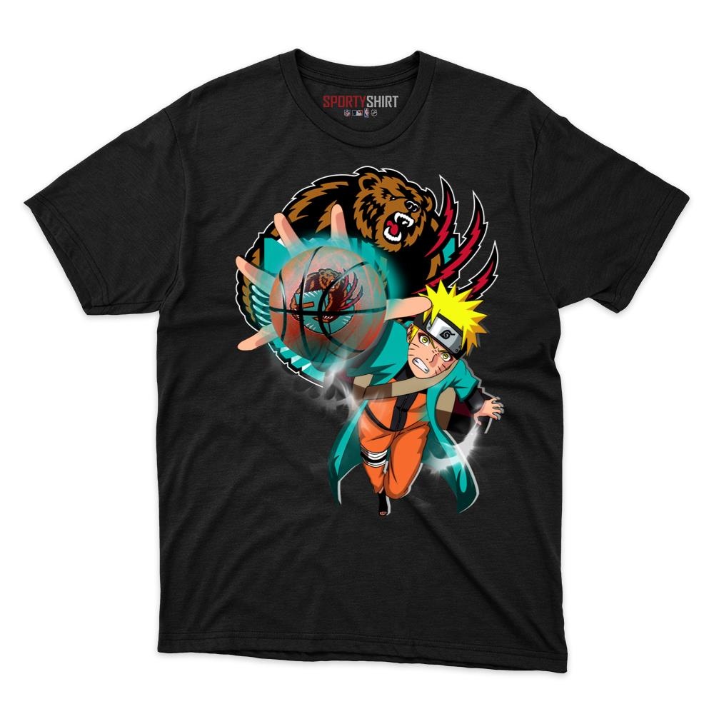 Vancouver Grizzlies Naruto Uzumaki Unisex Cotton Tee, Anime Ninja Crossover Graphic Shirt, Game Day Fan Gift
