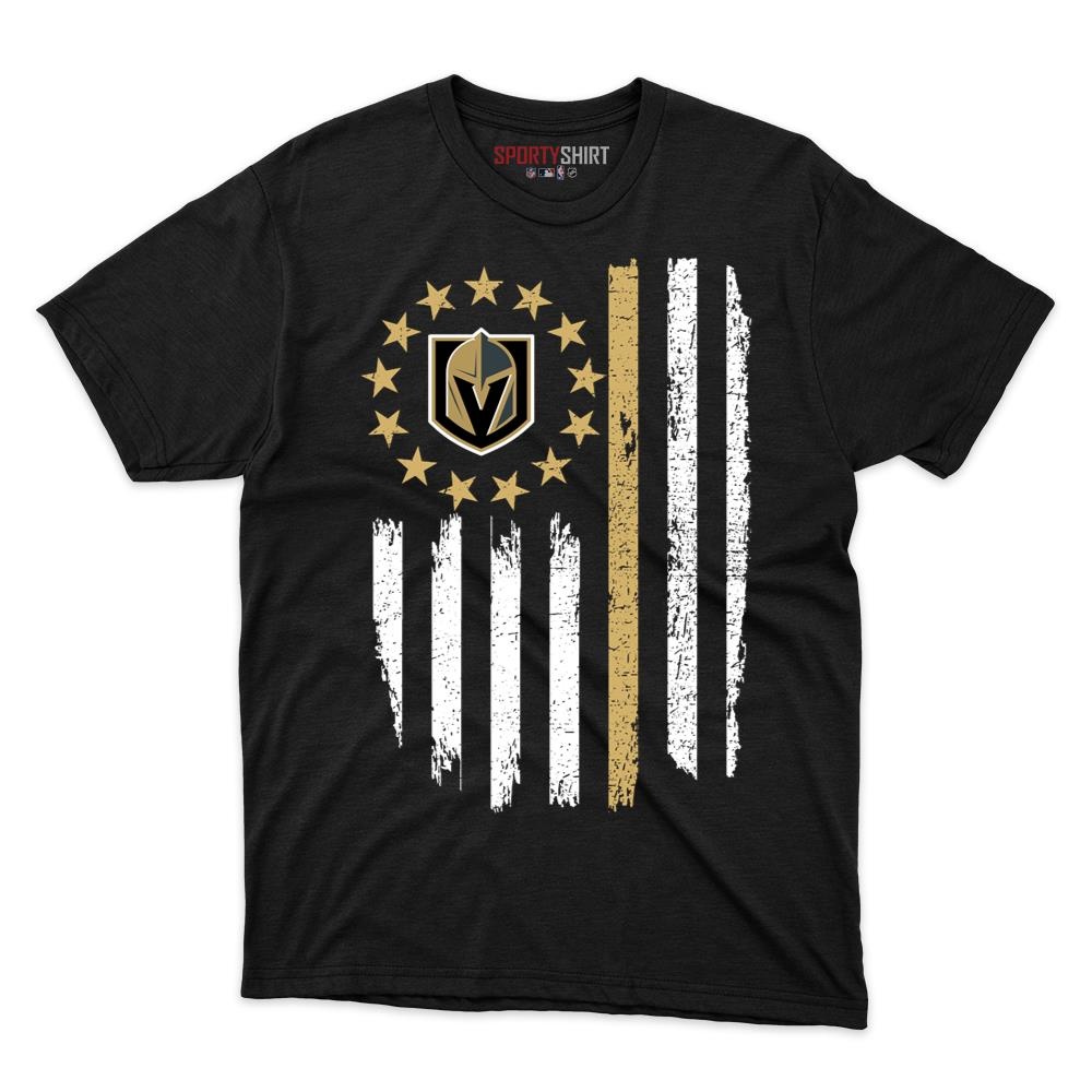 Vegas Golden Knights Betsy Ross Flag Unisex Cotton Tee, Patriotic American Stars Graphic Shirt, Fan Gift