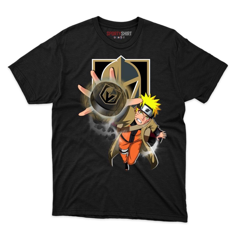 Vegas Golden Knights Naruto Shippuden Unisex Cotton Tee, Anime Ninja Graphic Shirt, Game Day Fan Gift