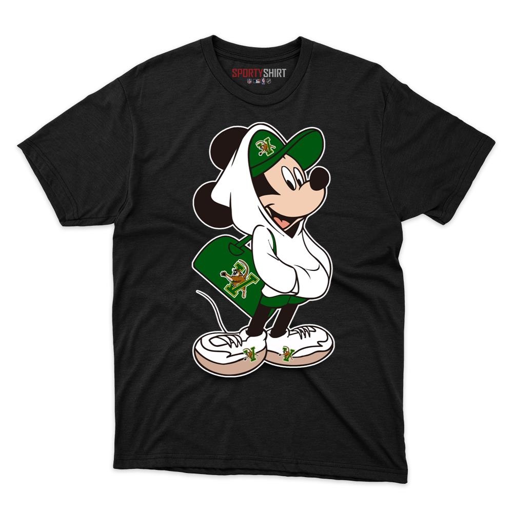 Vermont Catamounts Mickey Mouse Unisex Cotton Tee, Classic Disney Cartoon Graphic Shirt, Game Day Fan Gift