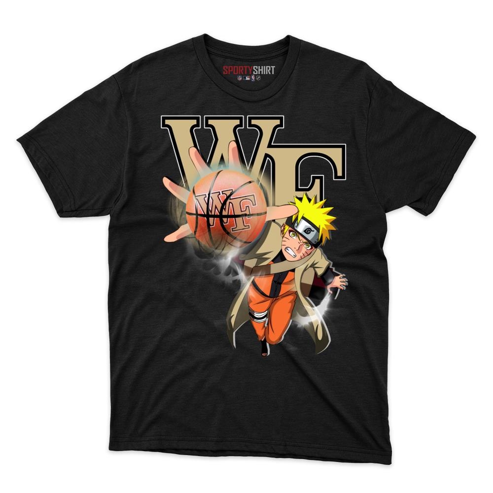 Wake Forest Demon Deacons Naruto Shippuden Unisex Cotton Tee, Anime Ninja Graphic Shirt, Game Day Fan Gift