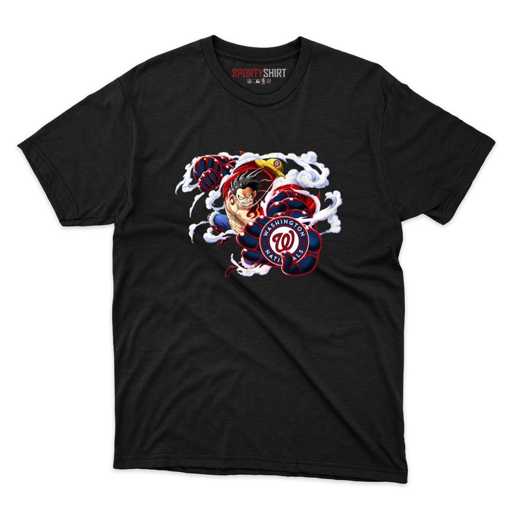 Washington Nationals Monkey D Luffy Gear Five One Piece Unisex Cotton Tee, Anime Graphic Shirt, Fan Gift
