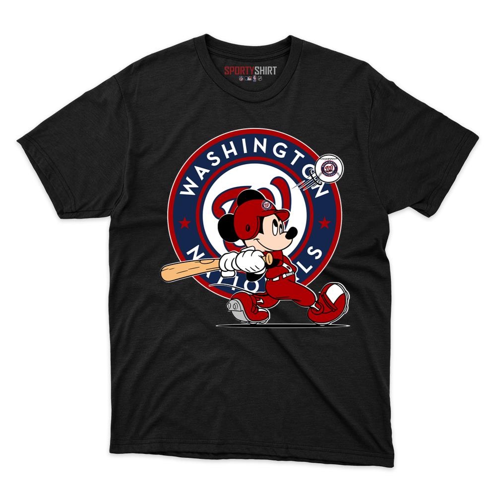 Washington Nationals Cartoon Mouse Player Unisex Cotton Tee, Team Mascot Graphic Shirt, Game Day Fan Gift