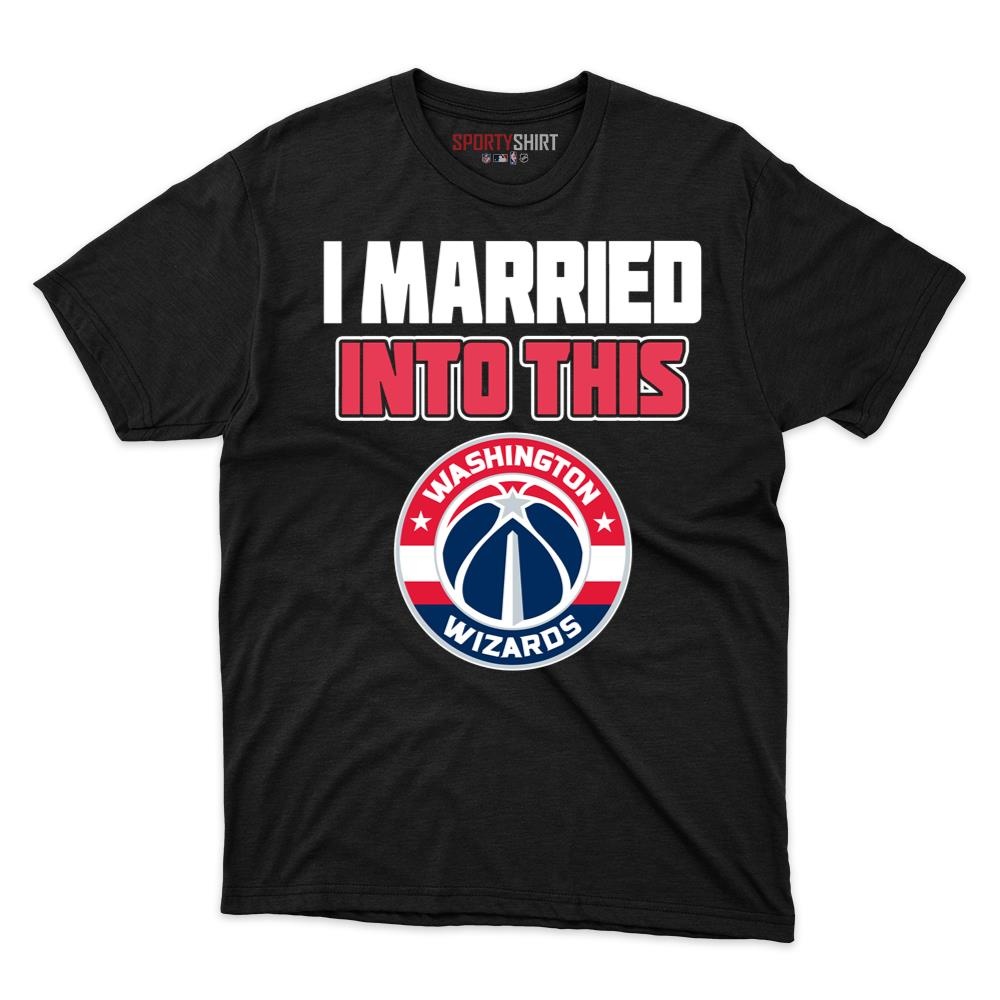 Washington Wizards I Married Into This Unisex Cotton Tee, Funny Fan Graphic Shirt, Game Day Gift for In-Laws