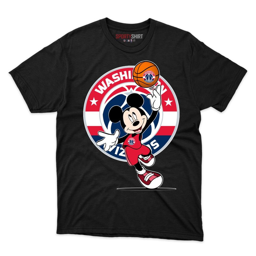 Washington Wizards Cartoon Mouse Player Unisex Cotton Tee, Team Mascot Graphic Shirt, Game Day Fan Gift