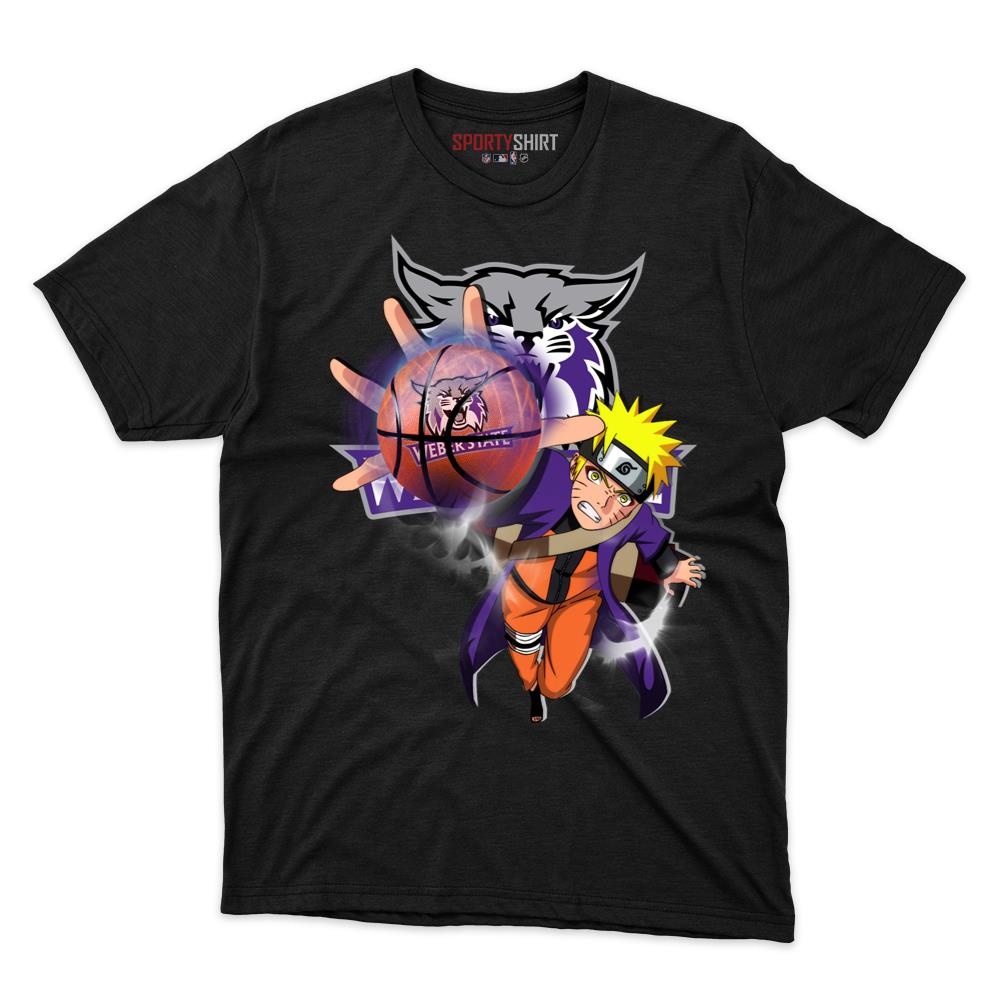 Weber State Wildcats Naruto Uzumaki Unisex Cotton Tee, Hidden Leaf Ninja Anime Graphic Shirt, Fan Gift