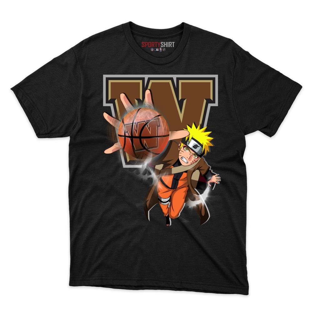 Western Michigan Broncos Naruto Uzumaki Unisex Cotton Tee, Anime Ninja Crossover Graphic Shirt, Fan Gift