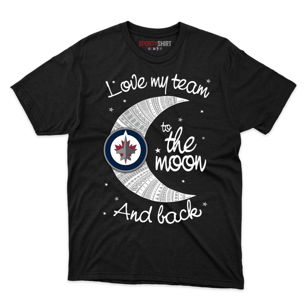 Winnipeg Jets I Love My Team To The Moon And Back Unisex Cotton Tee, Funny Fan Graphic Shirt, Game Day Gift