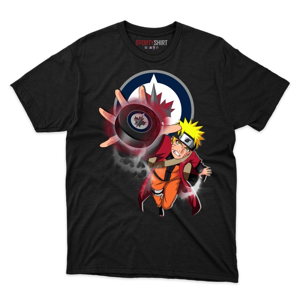 Winnipeg Jets Naruto Shippuden Unisex Cotton Tee, Anime Ninja Graphic Shirt, Game Day Fan Gift - photo 1