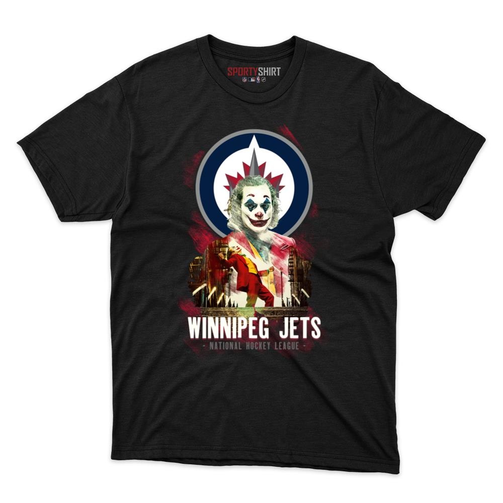 Winnipeg Jets Put On A Happy Face Joker Unisex Cotton Tee, Funny Fan Graphic Shirt, Game Day Gift