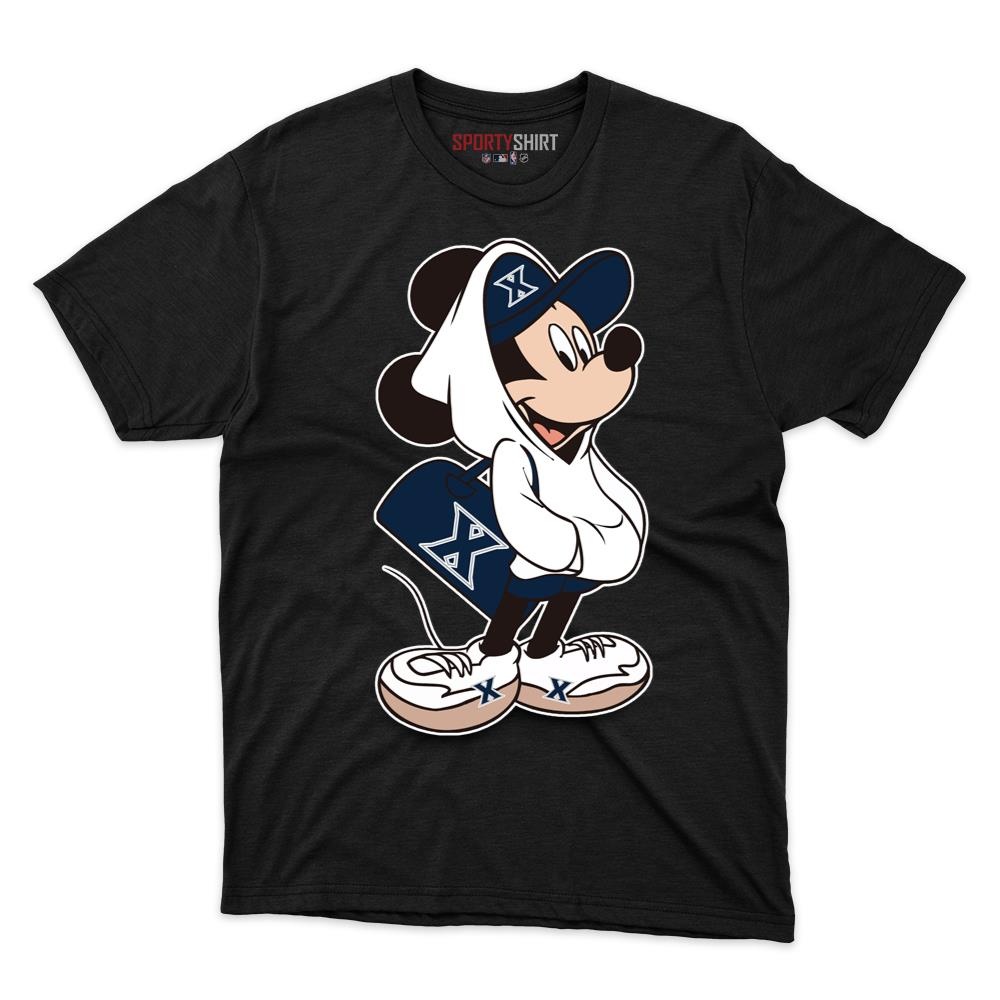 Xavier Musketeers Mickey Mouse Unisex Cotton Tee, Disney Cartoon Crossover Graphic Shirt, Game Day Fan Gift - photo 1